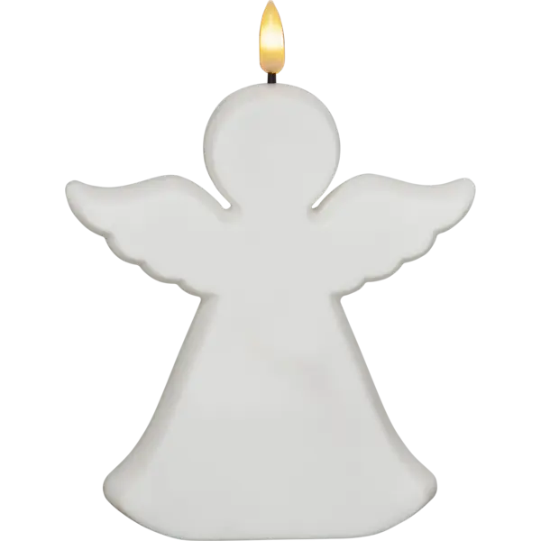 LED Gravljus Flamme Angel Vit 13,5x18 cm