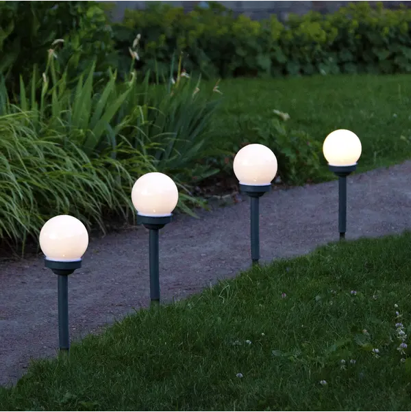 Gångbelysning Solcell 'Globus' 4-pack