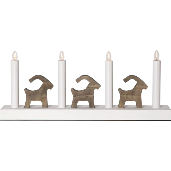 Ljusstake Bruse Vit/brun 4L