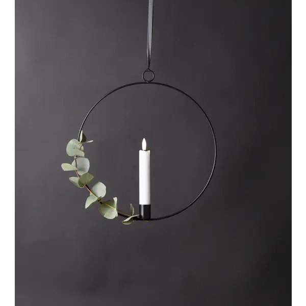 Inomhusdekoration Flamme Ring Svart hängande 30 cm