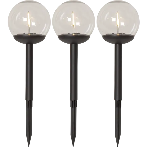 Gångbelysning Solcell 'Globe' 3-pack