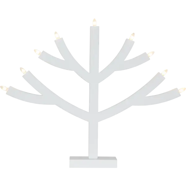 Ljusstake Grene Vit 9L
