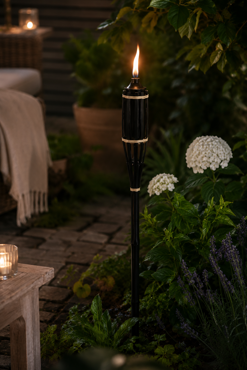 Bamboo fackla 65cm - Svart