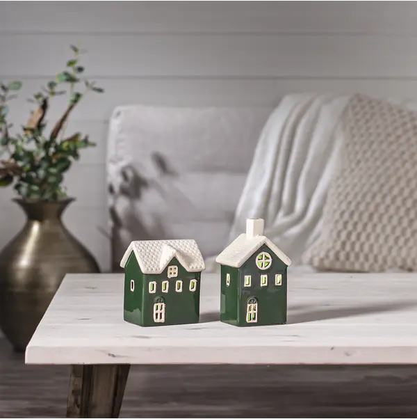 Bordsdekoration Husby Grön 2-pack