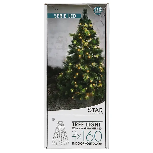 Julgransslinga Serie LED Svart 160L ww