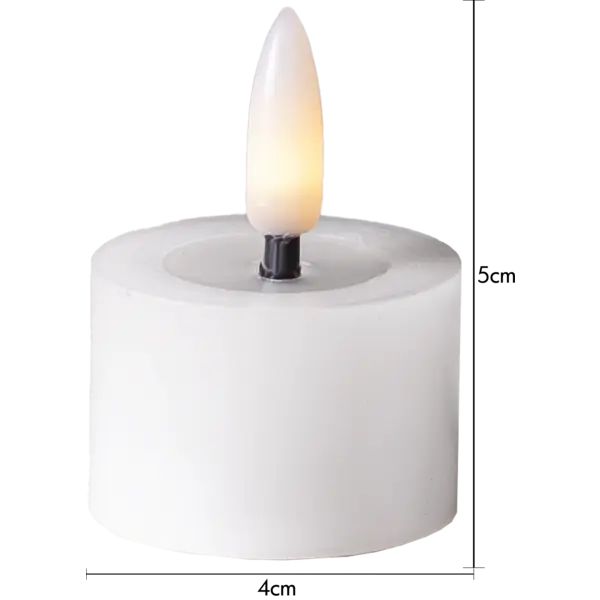 LED Värmeljus 2-pack Flamme Flow Vit 4x5 cm