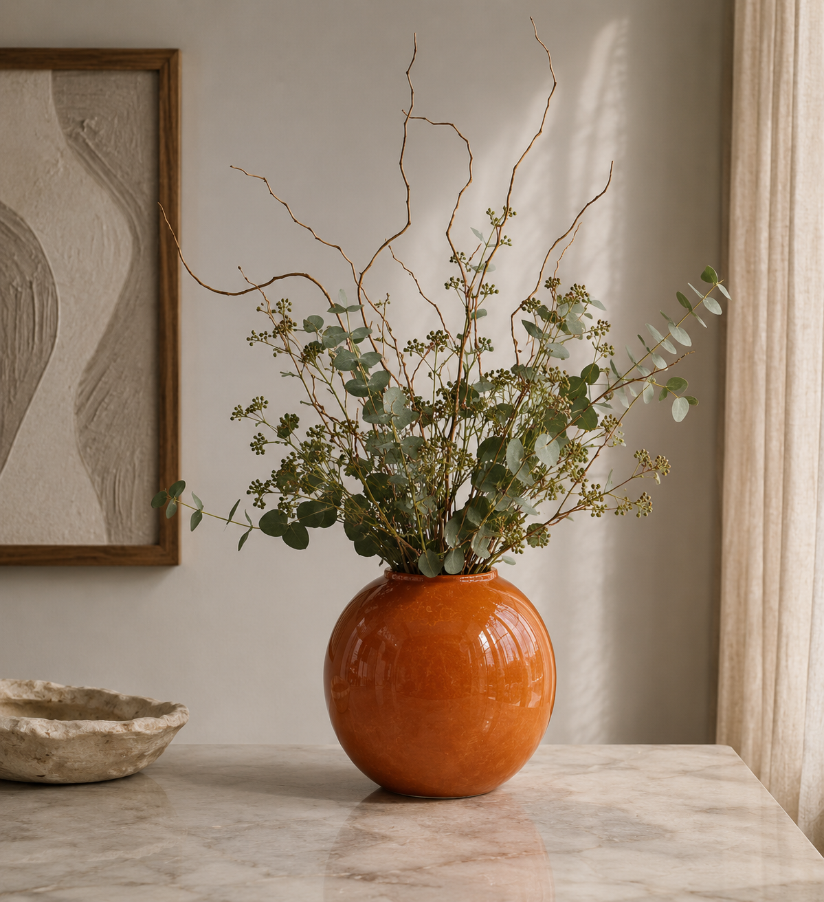 Glasvas 'Globe Jaffa Orange'