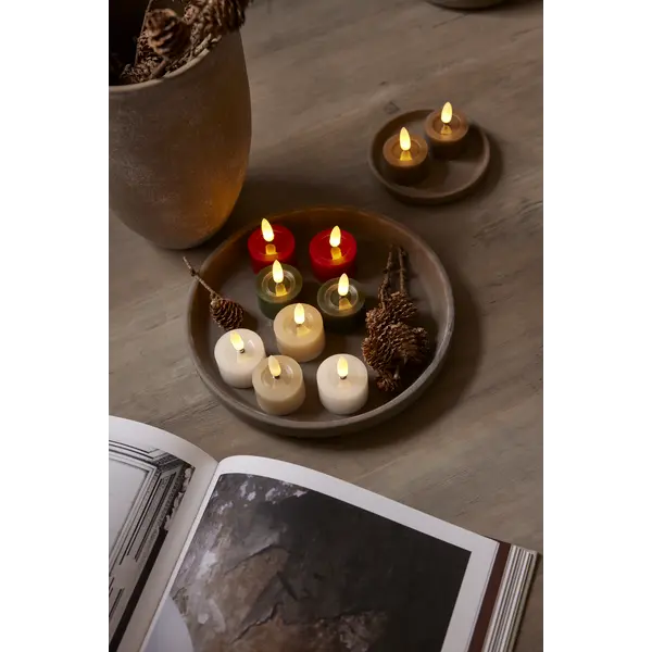 LED Värmeljus 2-pack Flamme Flow Mullvad 4x5 cm