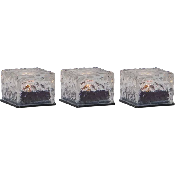 Dekorationsbelysning Solcell 'Icecube' 3 p
