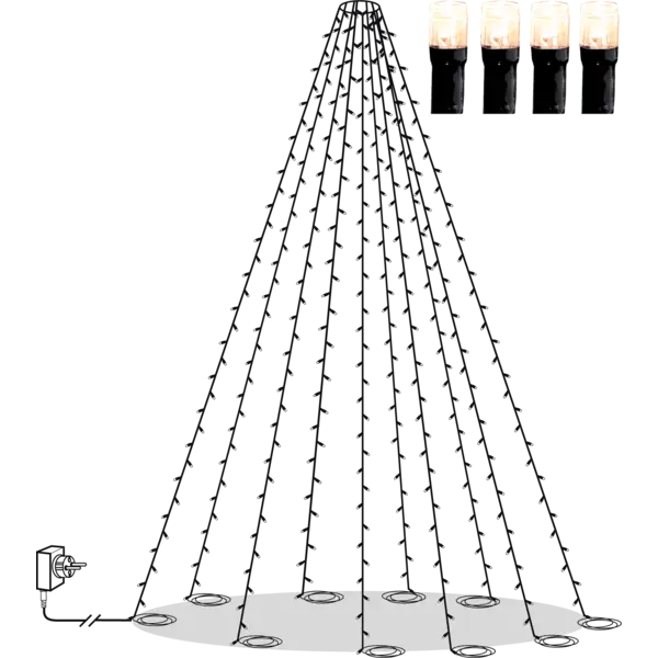 Flaggstångsbelysning LED 'Crispy Ice White' 7m