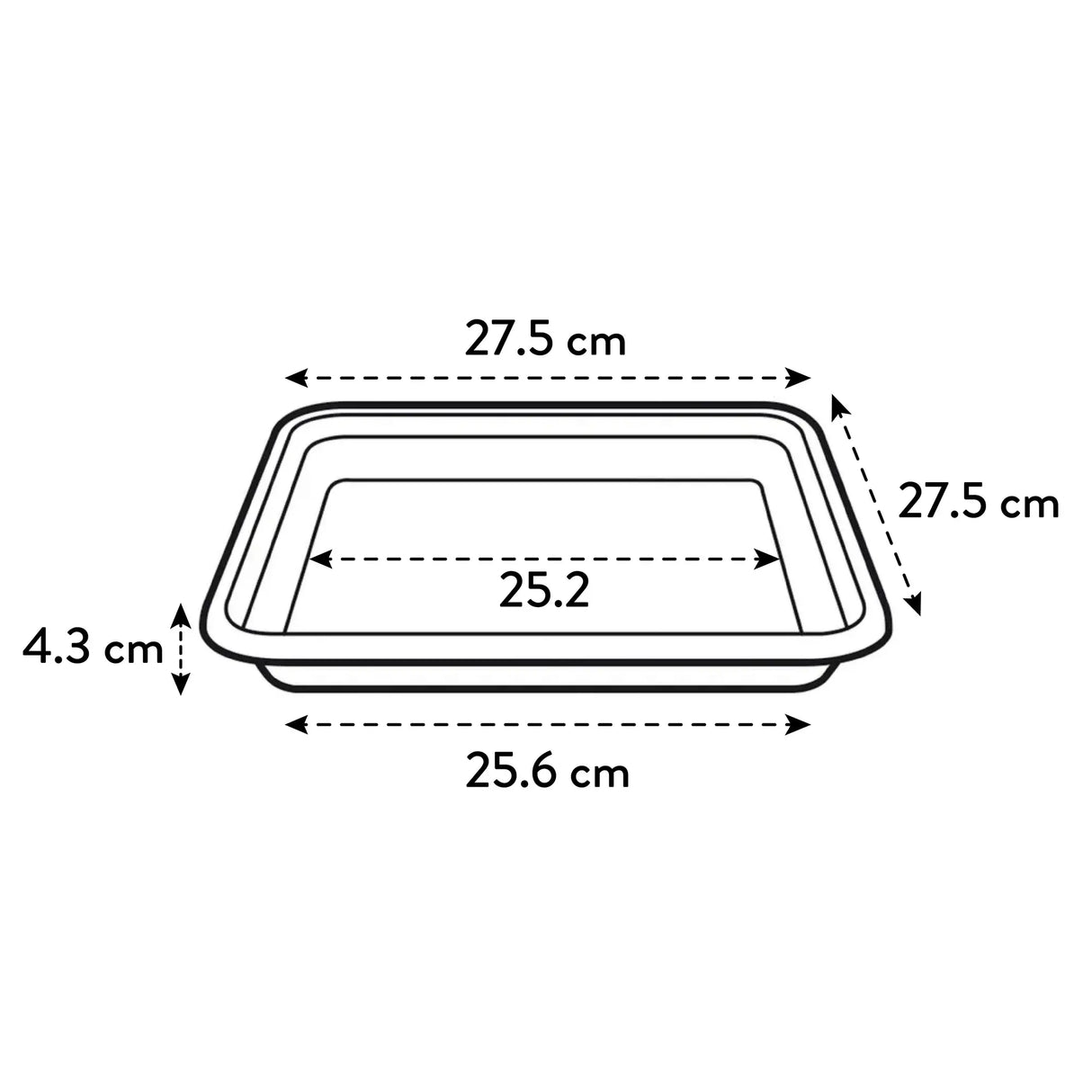 Loft Urban Fat Square 28 cm Living Concrete