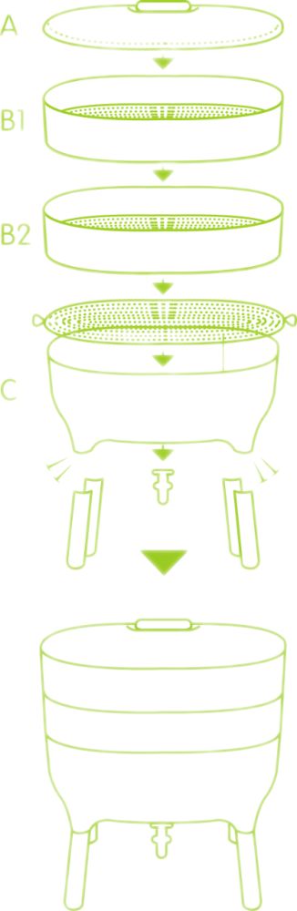 Maskkompost 'Urbalive' Anthracite