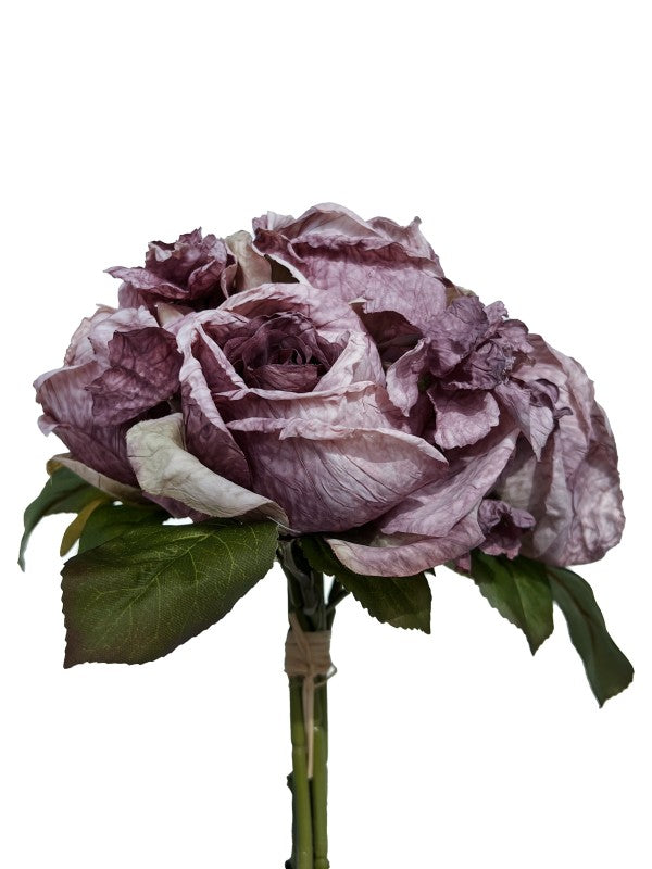 ROSE HYDRANGEA BUNDLE FADED ANTIQUE VIOLET