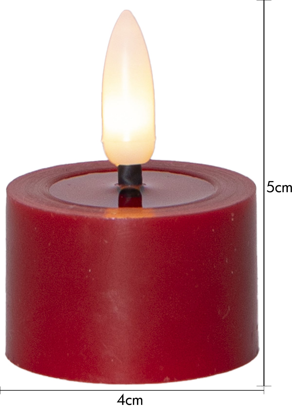 LED Värmeljus 2-pack Flamme Flow Röd 4x5 cm