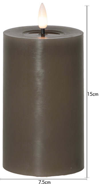 LED Blockljus Flamme Flow Mullvad 7,5x15 cm