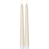 LED Antikljus 2-pack Flamme Candy Gul 26 cm