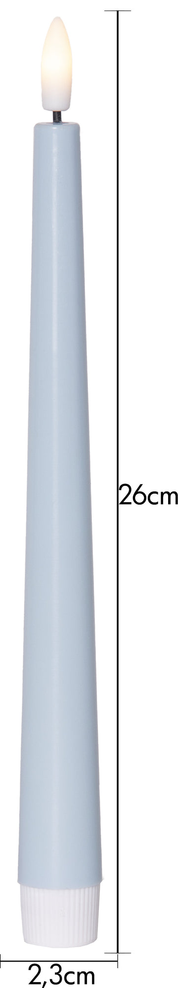 LED Antikljus 2-pack Flamme Candy Blå 26 cm