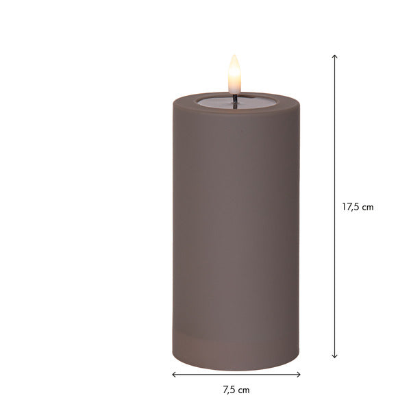 LED Blockljus Flamme Soft Mullvad 7,5x17,5 cm