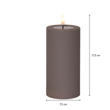LED Blockljus Flamme Soft Mullvad 7,5x17,5 cm