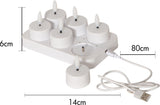 LED Värmeljus 6-pack Flamme Charge Vit 4x5 cm