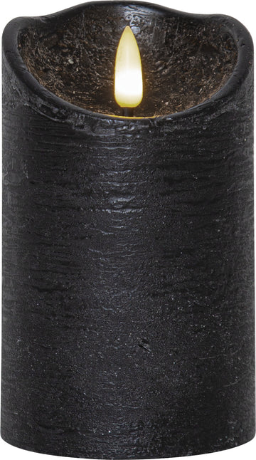 LED Blockljus Flamme Rustic Svart 7,5x12,5 cm