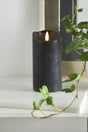 LED Blockljus Flamme Rustic Svart 7,5x15 cm