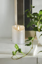 LED Blockljus Flamme Rustic Silver 7,5x10 cm