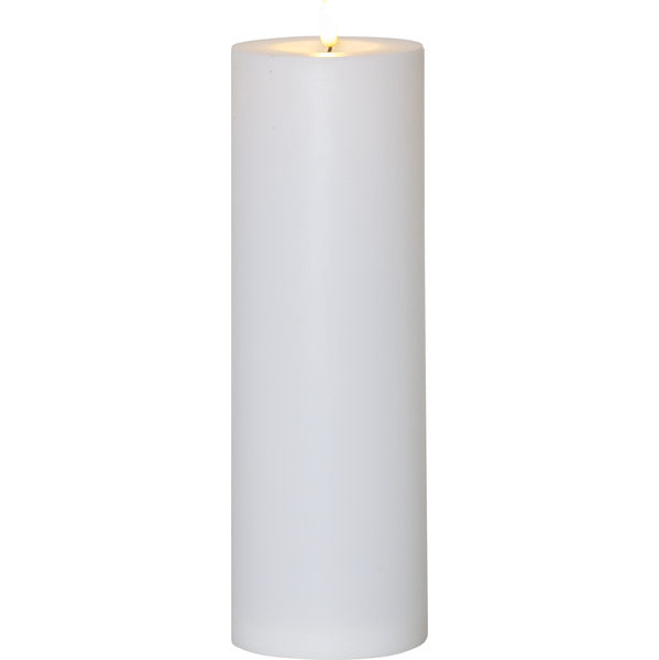 LED Ljus Flamme Rak Vit 10x32,5 cm