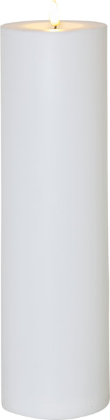 LED Ljus Flamme Rak Vit 10x37,5 cm