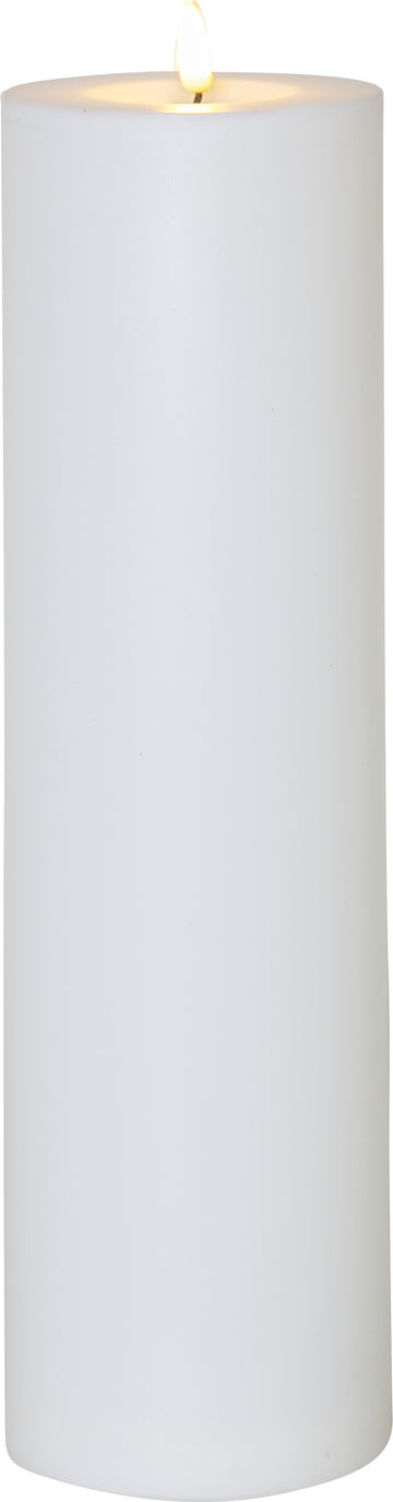 LED Ljus Flamme Rak Vit 10x37,5 cm
