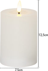 LED Blockljus Flamme Flow Vit 7,5x12,5 cm