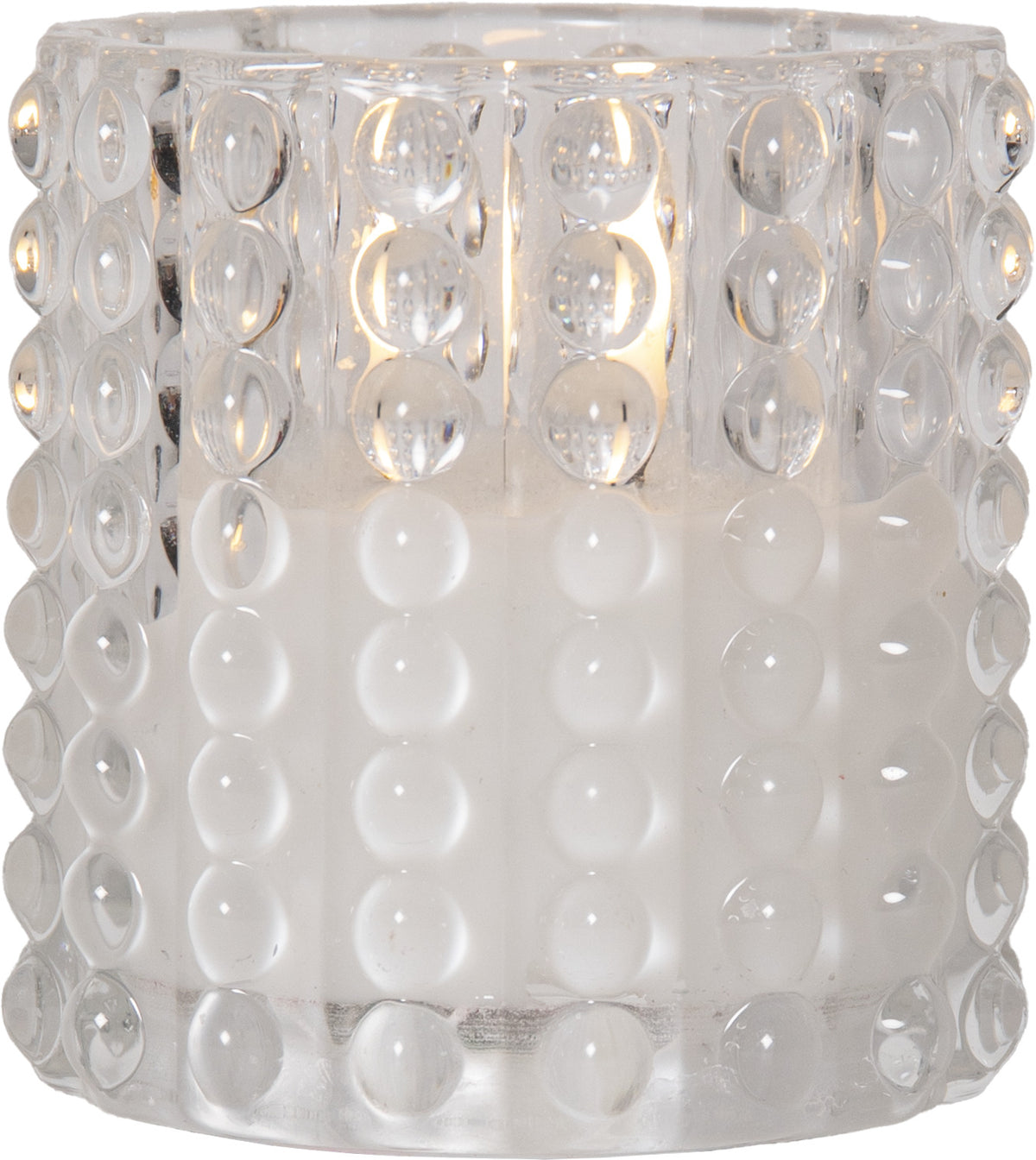 LED Ljus Flamme Dotty Transp. glas 10 cm