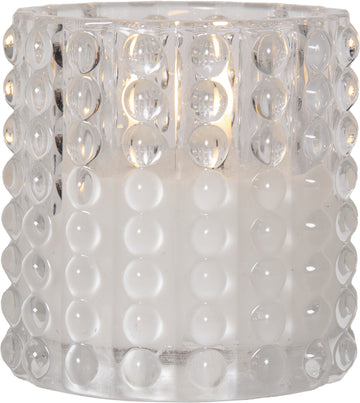 LED Ljus Flamme Dotty Transp. glas 10 cm