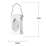 Lykta Flamme Vit fyrkantig 23 cm