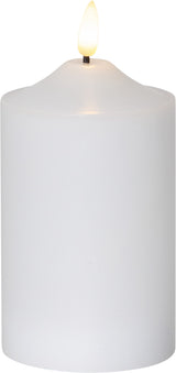 LED Blockljus 'Flame' Vit H15cm