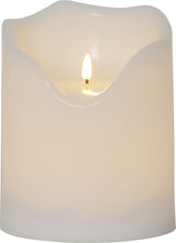 LED Blockljus Flamme Grand Vit 16x20 cm