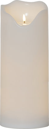 LED Blockljus Flamme Grand Vit 16x40 cm
