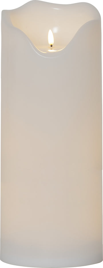 LED Blockljus Flamme Grand Vit 16x40 cm