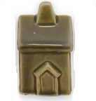 Minihus keramik grön 5cm