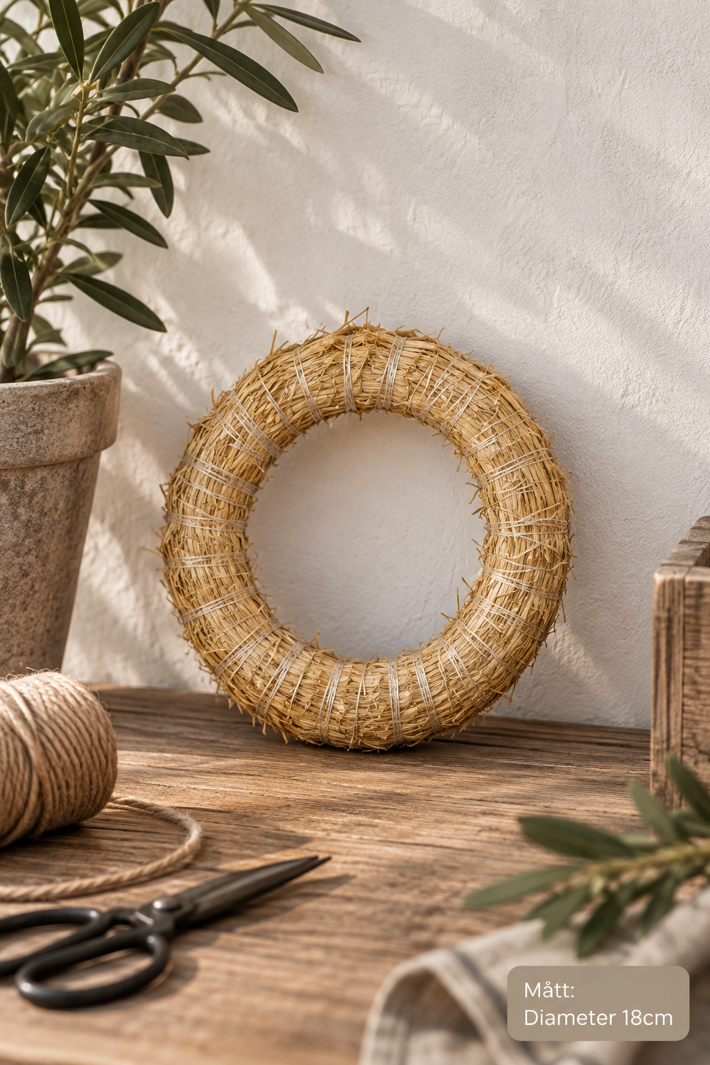 Halmstomme Natur 18cm