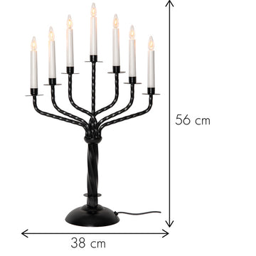 Ljusstake Bore Svart metall 7L