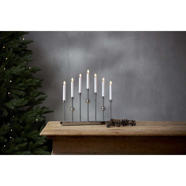 Ljusstake Gustavo Krom metall 7L