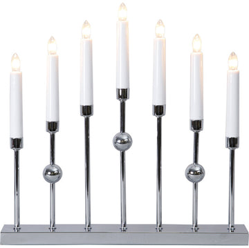 Ljusstake Gustavo Krom metall 7L
