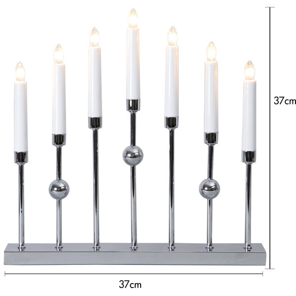 Ljusstake Gustavo Krom metall 7L