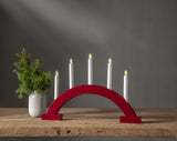 Ljusstake Abbe Röd båge B/O 5L