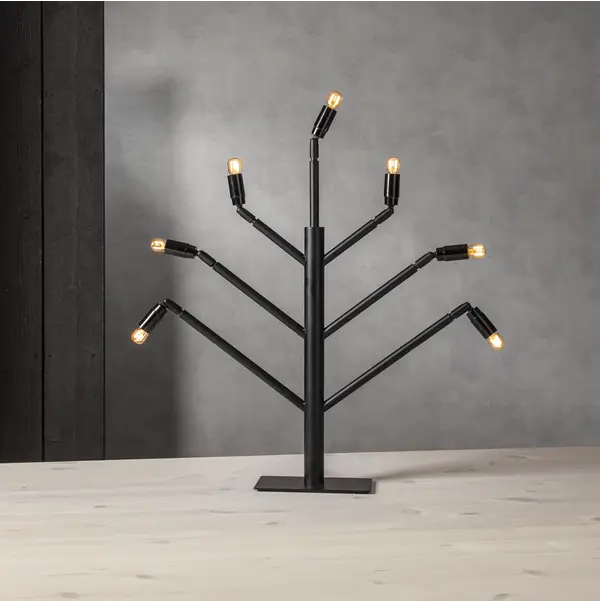 Ljusstake Stockholm Svart metall 7L