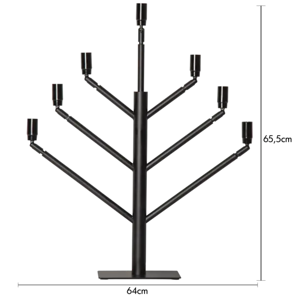 Ljusstake Stockholm Svart metall 7L