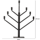 Ljusstake Stockholm Svart metall 7L