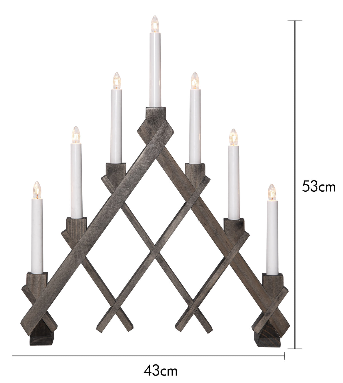 Ljusstake Rut Brun A-form 7L