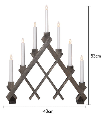Ljusstake Rut Brun A-form 7L